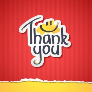 26481105 - thank you text on paper sticker