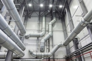 47930149 - big tubes of a ventilation system