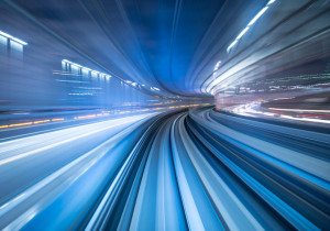 48049855 - motion blur of train moving inside tunnel in tokyo, japan