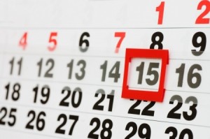 8241250 - page of calendar showing date of today