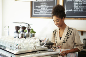 31021187 - female owner of coffee shop