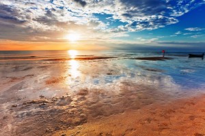 12472600 - tropical beach at beautiful sunset. nature background