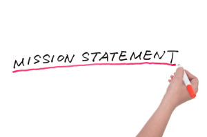 42308477 - mission statement words written on white board