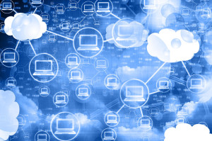 37481173 - cloud computing network , abstract background