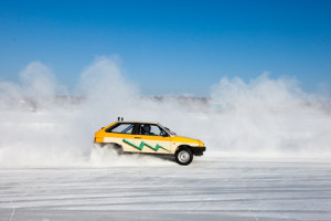 53005048 - a car is taking part in auto ice racing