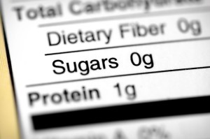2739636 - nutritional label with focus on sugars.