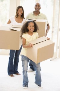 3486735 - family moving into new home smiling