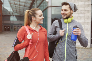 39465734 - fitness lifestyle of young couple
