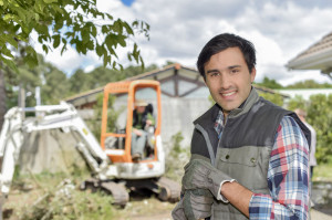 69263171 - gardener on site
