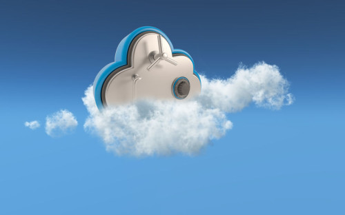 3D cloud security concept