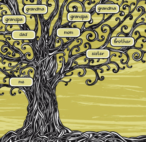 Family tree - concept illustration.