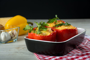 Red stuffed peppers