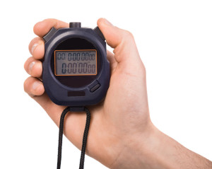 Hand with stopwatch