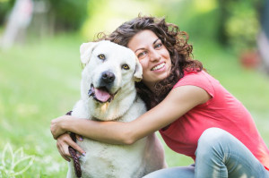 20403802 - young woman with dog