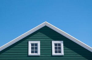 15540753 - green house and white roof with blue sky in sunny day