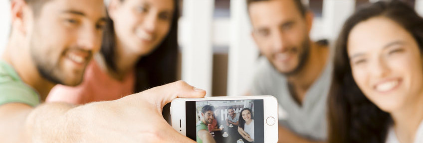 Group selfie at the coffee shop