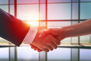 handshake of businessmen.