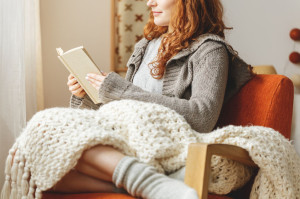 Woman reading a book