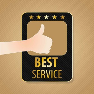 17623074 - best service label, golden and brown colors. vector illustration