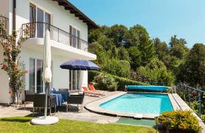 House, terrace with swimming pool