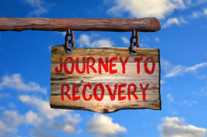 Journey to recovery sign