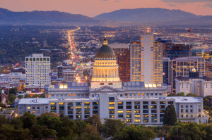 48026398 - salt lake city skyline utah at night