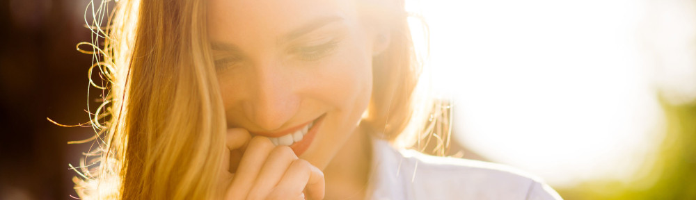 Charming girl smiling