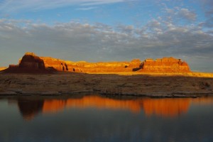 13341270 - sunset on rocks and colorado river, utah