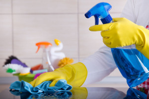 Cleaning kitchen concept