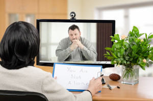 Online psychotherapy for depressed man