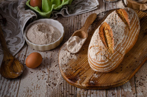 Homemade caraway bread