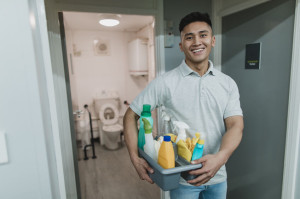 Portrait of a Male Cleaner