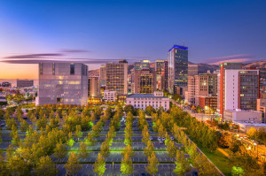 Salt Lake City, Utah, USA Financial District Cityscape