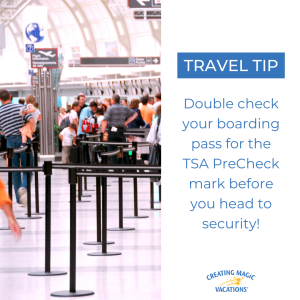 Make sure your boarding pass is marked TSA Pre!