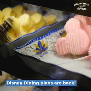 Disney Dining plans are back