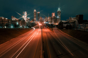 Atlanta city night skyline
