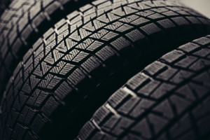 Stack of snow tires