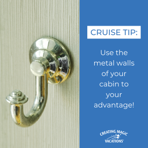 Use the magnetic walls of your cabin to your advantage
