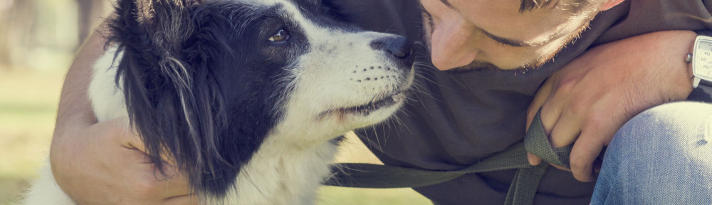 Man with his dog