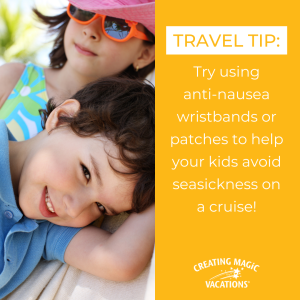 Sea-bands and fresh air will help your kids enjoy a cruise!