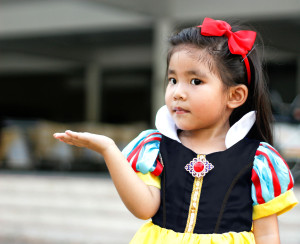 potrait princes dress with cute asian girl