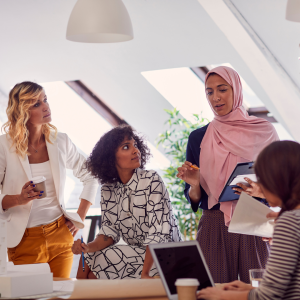 Diverse business team in the office CANVA