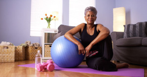 33836853 - happy healthy black grandma