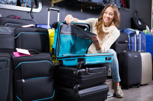 Woman selecting handy trunk