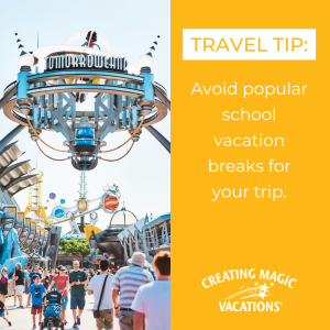 Avoid Disney during school breaks