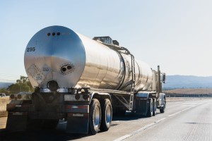 172514114 - tanker truck driving on the freeway